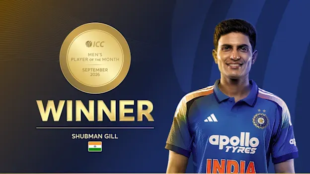 Subhman Gill has become the ICC Player of the Month for the fifth time! 3 Subhman Gill has become the ICC Player of the Month for the fifth time!